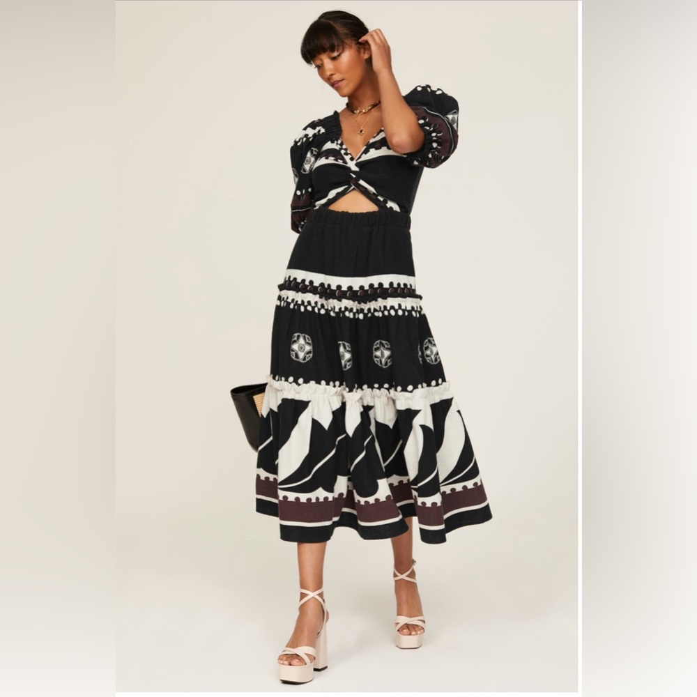 Sea New York Printed Cut-Out Dress - Size 6
